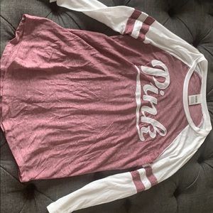 PINK 3/4 sleeve t shirt